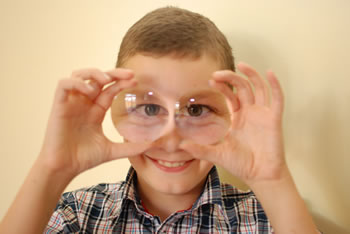 eyeglass lenses with big eyes