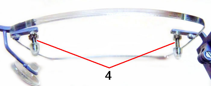 Screws on Frameless Eyeglasses