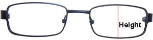 Progressive Eyeglasses frame front height